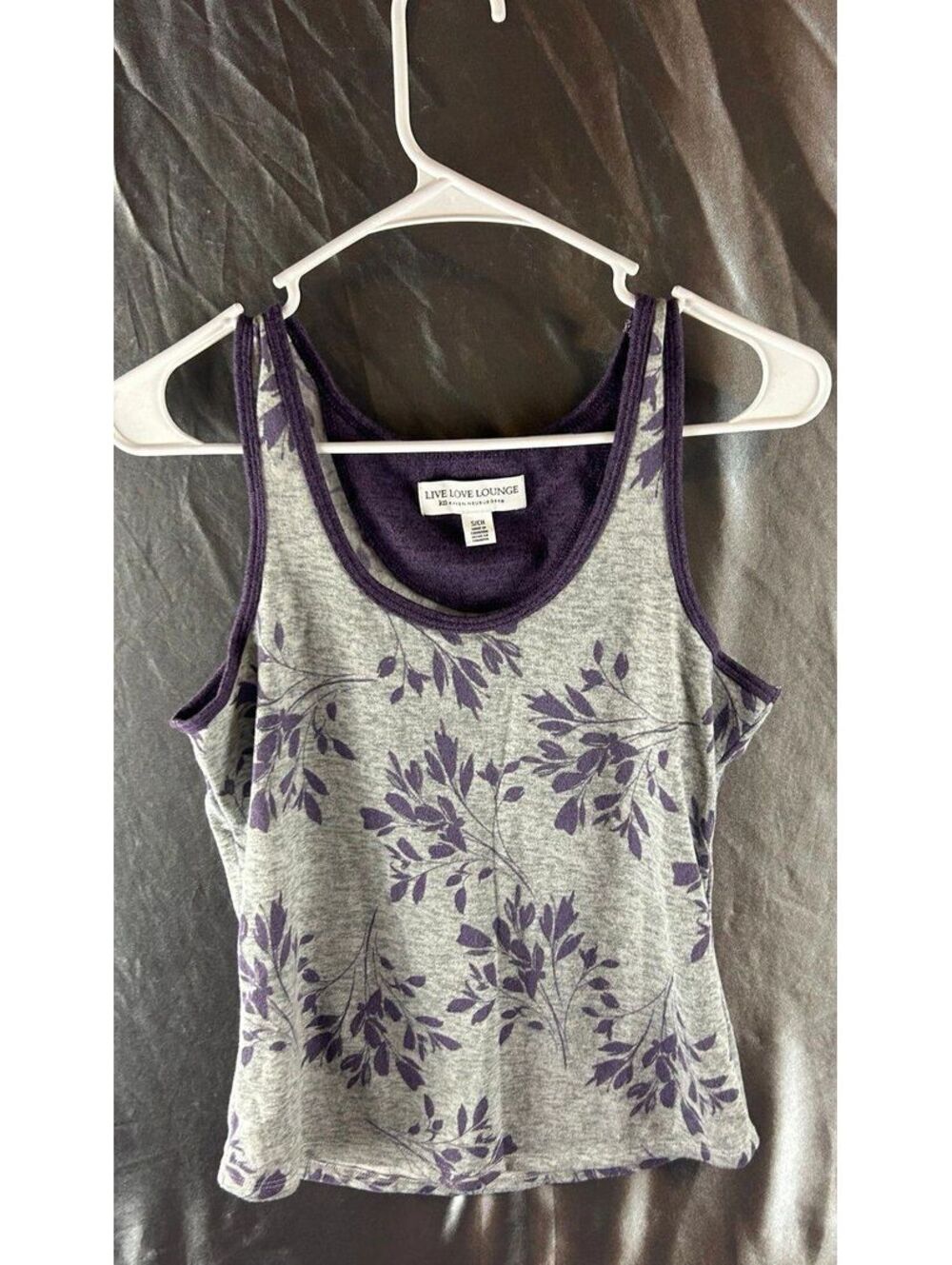 Karen Neuburger Live Love Lounge Women's Tank Pajama Top Small Floral Purple